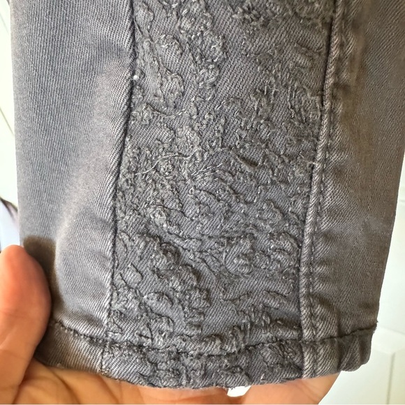 SUNDANCE Petite Grey Embroidered Jeans - Picture 5 of 8